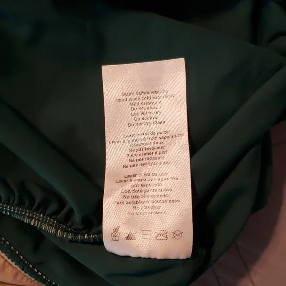 A Pea in the Pod Maternity Wrap Swimsuit Teal Green Medium - Picture 8 of 8